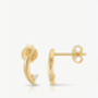 Gold Or Silver Crescent Moon And Star Stud Earrings, thumbnail 2 of 4