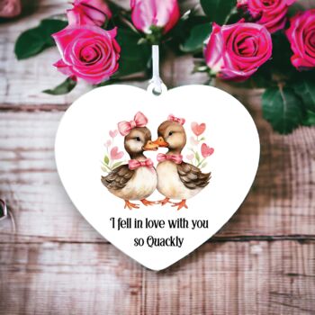 Personalised Duck Valentine's Couple Gift, 2 of 2