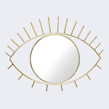Large Gold Open Eye Mirror, 3 of 4