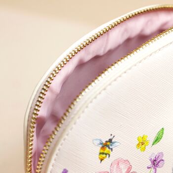 Small Pink Floral Bee Wash Bag, 2 of 4