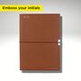 Personalised Hugo Boss Notebook – Plain Brown A5 | Emboss Your Initials, thumbnail 1 of 6