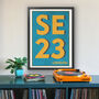 Se23 Forest Hill, London Postcode Typographic Print, thumbnail 1 of 7