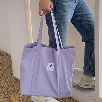 Lavender Extra Large Canvas Shoulder Bags, 5 of 5