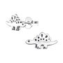 Sterling Silver Stegosaurus Earrings In A Gift Tin, thumbnail 2 of 10