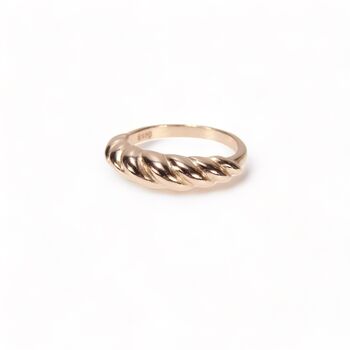 Croissant Signet Rings, Gold Vermeil 925 Silver, 3 of 7