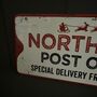 Metal 'North Pole Post Office' Christmas Sign, thumbnail 3 of 3