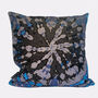 Tie Dye Velvet Cushion Mauve / Blue, thumbnail 1 of 4