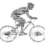 Cyclist Personalised Print, thumbnail 2 of 4