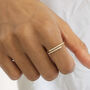 Crossover Diamond Ring Gold, thumbnail 3 of 6