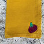 Bespoke Embroidered Fruit Linen Napkin, thumbnail 3 of 9