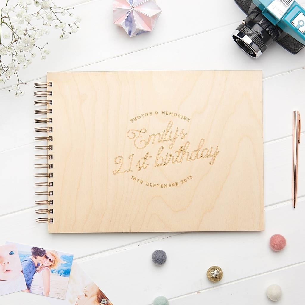 Wooden Birthday Memory Book By Owl & Otter