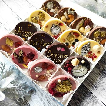 Personalised Christmas Chocolate Rounds, Artisan Treat, 5 of 7