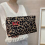 Embroidered Leopard Print Make Up Bag, thumbnail 1 of 2