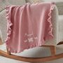 Personalised Butterfly Pink Frill Blanket, thumbnail 1 of 4