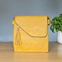 Cross Body Bag With Tassel In Yellow, thumbnail 1 of 2