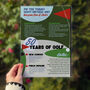 Fif Tee Years Of Golf 50th Birthday Gift Personalised Print For Golfer, thumbnail 2 of 3