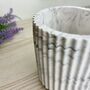 Grey Marbled Ridged Storage Pot With Lid, thumbnail 4 of 5