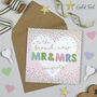 Celebration Gold Brand New Mr And Mrs Card, thumbnail 1 of 3