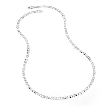 Sterling Silver Curb Chain Necklace Four.3mm 24 Inch, 3 of 5