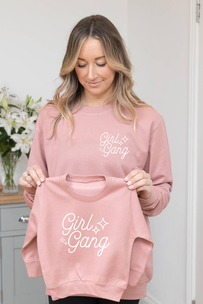 Girl Gang Matching Mum And Daughter Jumper Set By Betty Bramble