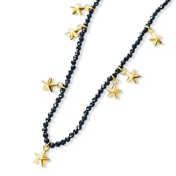 Personalised Gemstone Beaded Necklace And Gold Charms, 2 of 6