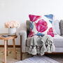Floral Soft Cushion Cover With Pink And Blue Colours, thumbnail 2 of 4