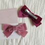 Set Of Two Velvet Hair Bow Clips Choose Your Colours, thumbnail 6 of 7
