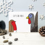 Funny Turkey And Robin Christmas Card Pack, thumbnail 1 of 2
