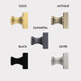 Solid Brass Square Cupboard Door Knobs, thumbnail 8 of 8