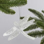 G Decor Glittery Dragonfly Christmas Tree Decoration, thumbnail 2 of 3