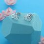 Petite Bicycle Stud Earrings, thumbnail 1 of 2