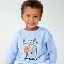 Little Boo Halloween Embroidered Sweatshirt Jumper, thumbnail 3 of 6