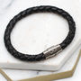 Men's Infinity Symbol Leather Bracelet, thumbnail 1 of 7