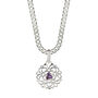 Crown Chakra Men's Amethyst Silver Necklace, thumbnail 3 of 10
