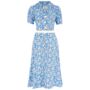 Lisa Dress In Palace Pansy Vintage 1940s Style, thumbnail 1 of 3