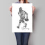 Personalised Rugby Player Print Poster, thumbnail 1 of 4