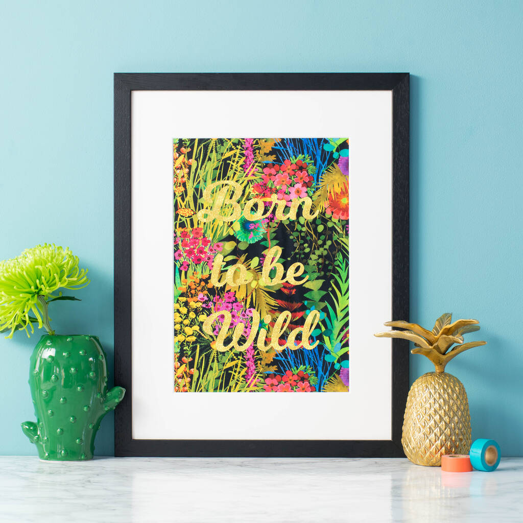 Born To Be Wild Tropical Liberty Fabric Wall Art, 1 of 2