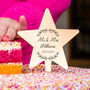 Personalised Mr And Mrs Wedding Star Cake Topper, thumbnail 1 of 7