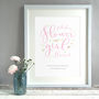 Personalised Flower Girl Thank You Gift Print, thumbnail 1 of 5