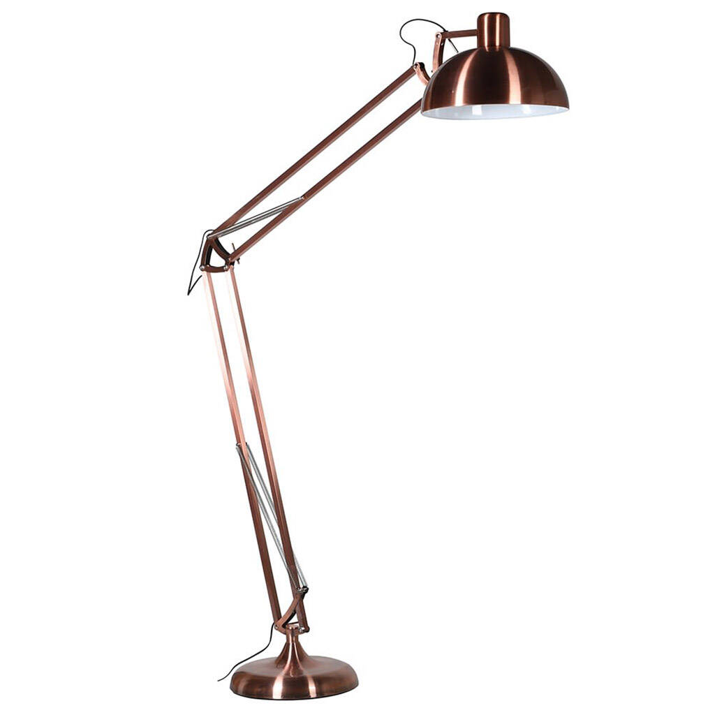 Brushed Copper Adjustable Floor Lamp, 1 of 2