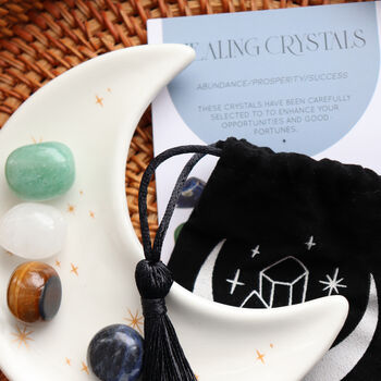 Success Healing Crystal Set With Moon Trinket Dish, 6 of 7