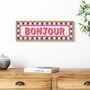 French Style Stripe Bonjour Framed Print, thumbnail 2 of 8