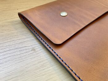 Personalised Tan Leather A5 Travel Documents Wallet, 7 of 12