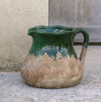 Green Handcrafted Terracotta Jug, 3 of 4