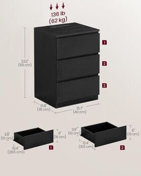 Set Of One/Two Bedside Table With Charging Station, 9 of 10