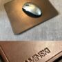 Personalised Leather Desk Mouse Mat Dark Brown, thumbnail 2 of 7