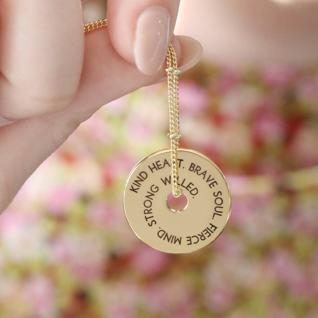 Engraved Message Of Affirmation Ring Necklace, 1 of 12