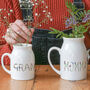 Personalised Floral Lettering Ceramic Vase, thumbnail 2 of 7