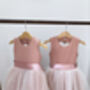 Girl Blush Pink Sparkly Tutu Flower Girl Dress, thumbnail 5 of 7