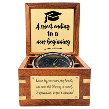 Personalised Royal Gimbal Compass With Brass Plaque, 7 of 9